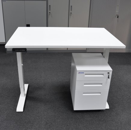 Height-adjustable table with container EO14_HDT - 1