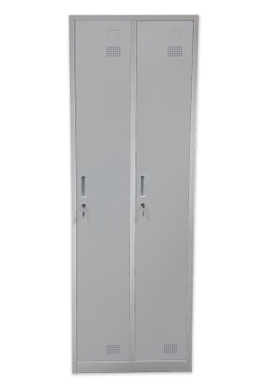 ESD metal wardrobe with two compartments and cylinder lock - 1