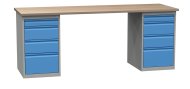 Workshop table with base container SD42134 2100 mm