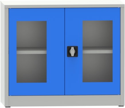 Metal filing cabinet with Plexiglas glass doors C2972H2 - 1