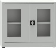 Metal filing cabinet with Plexiglas glass doors C2972H2 - 2
