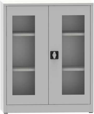 Metal filing cabinet with Plexiglas glass doors C29730 - 1