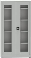 Metal filing cabinet with Plexiglas glass doors C29740 - 1