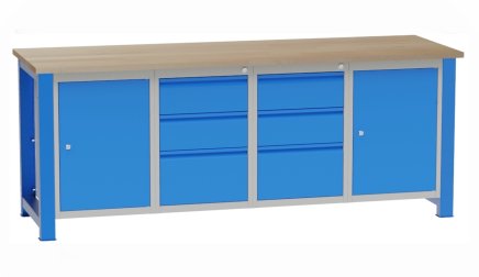 Workshop table with inserted containers SD42123 - 1