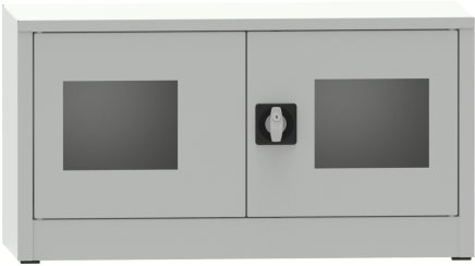 Metal filing cabinet with Plexiglas glass door C2971H1 - 2