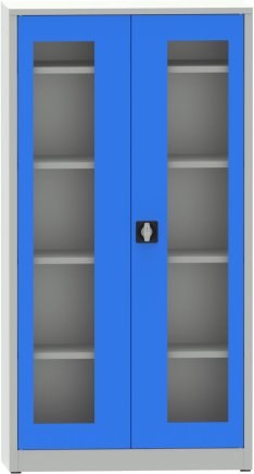 Metal filing cabinet with Plexiglas glass doors C29740 - 2