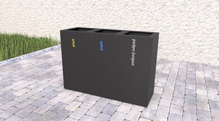 Outdoor bin for sorted waste Steel - 1