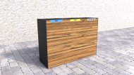 Outdoor wooden litter bin Pera - 2