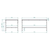 Construction for a built-in workbench - 2