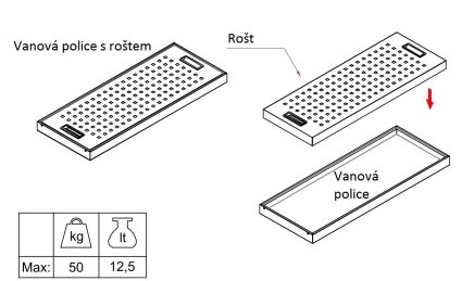 Grate for catch basin FIP/CSC.9242 - 1