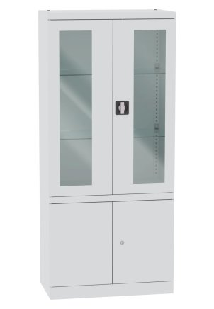 Cabinet with glass and solid doors Malow NSML 114 - 1