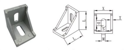 Angle 90°, 35 x 28 mm KBA-30 - 1