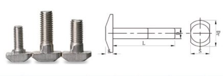 T-head screw KDA-8x16 - 1