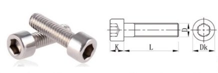Screw with cylindrical head KDC-6x10 - 1