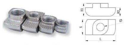 T-slot nut KEA-30 - 1