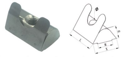 Nut with spring KEE-30-M8 - 1