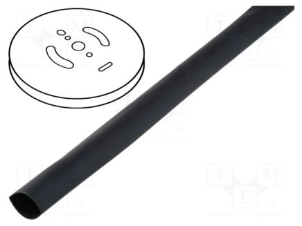 Heat shrink tube, without glue CB-HFT39-3X-BK - 1