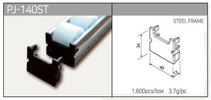 Plastic plug to terminate the track PJ-140ST - 1