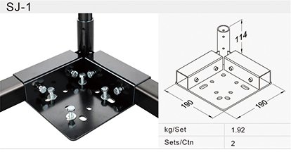 Corner Mounting Bracket for Plate-Mount Casters SJ-1SV - 2