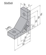 Angle 90°, 50x50x9 mm - 2