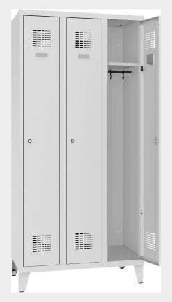 Metal wardrobe on legs Sum 331 W width 900 mm - 1