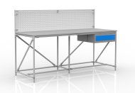 Workshop table with perforated panel width 2000 mm, 24040837 - 1