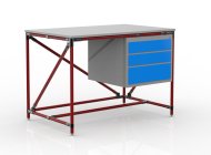 Workshop table with container with three drawers 24040532 (3 models) - 2