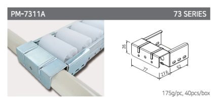 Roller track holder type PM-7311A - 1