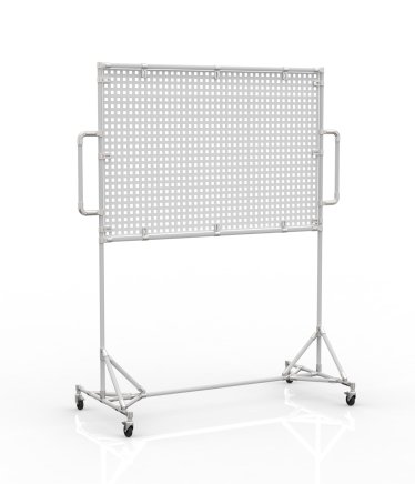 Mobile whiteboard with perforated panel 24042532 - 1