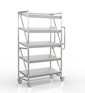 Crate rack trolley with 1000 mm wide inclined shelves, SP10040 (4 models) - 4