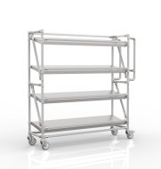 Crate rack trolley with 1300 mm wide inclined shelves, SP13030 (4 models) - 1