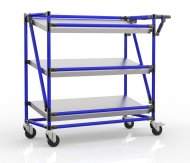 Crate rack trolley with inclined shelves 24042530 - 3