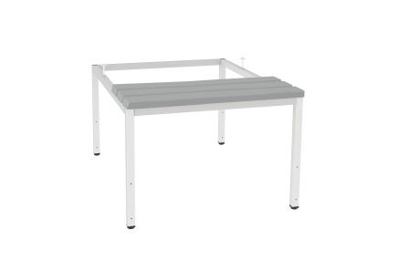 Bench economy with legs and rectification P323 W grey plastic - 1