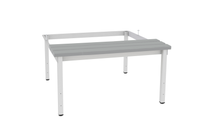Bench economy with legs and rectification P423 W grey plastic - 1