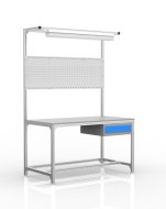 Workshop table made of aluminum profiles, 1 drawer (various variants)
