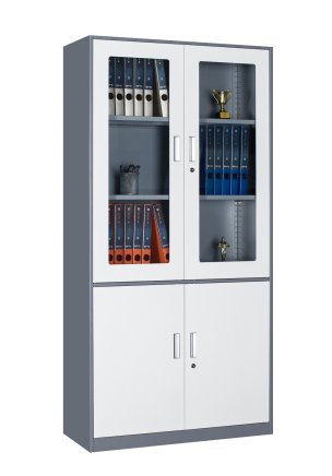 Cabinet with glass and solid doors HDW-S-B04 - 1