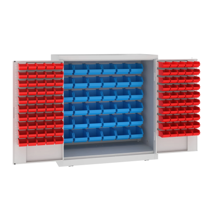 Workshop cabinet MSW110/5-10s with plastic boxes - 1