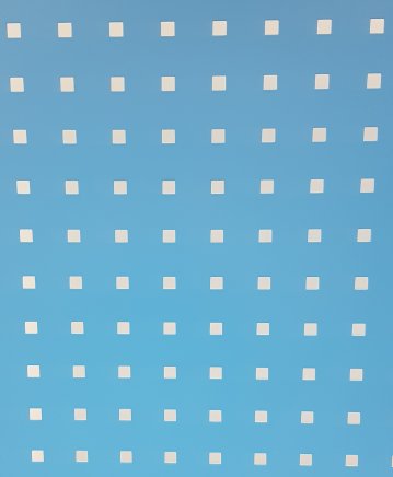 Blue perforated panel - 1