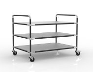 Antistatic shelf trolley with three shelves, 24040236 - 1