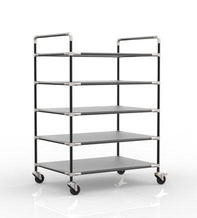 Antistatic shelf trolley with five shelves, 24040239 - 1