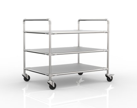 Antistatic shelf trolley with three shelves, 24040235 - 1