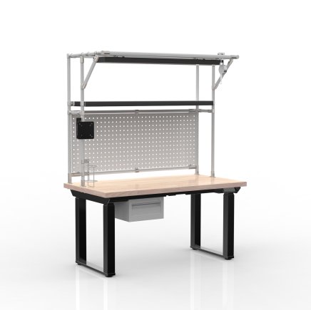 Electric height-adjustable desk with a container and one drawer 24111934 - 1
