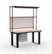 Electric height-adjustable desk with a container and three drawers 24111938 - 2