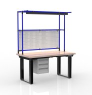 Electric height-adjustable desk with a container and three drawers 24111938 - 3