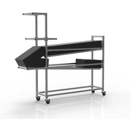 Falling rack made of aluminum profiles, 23040552 - 1