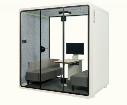 Acoustic box P4F for 4 people with furniture set - 1
