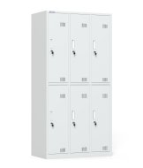 Six-section metal wardrobe with cylinder lock - 1