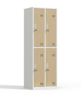 Four-compartment metal wardrobe with cylinder lock - 1