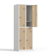 Four-compartment metal wardrobe with cylinder lock - 2