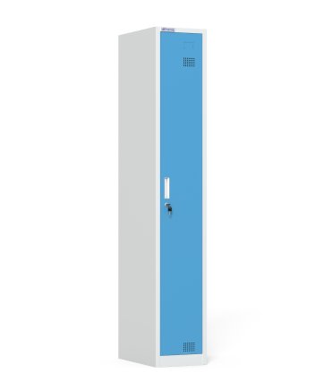 Single-section metal wardrobe with cylinder lock - 1